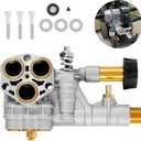 HRepiar 7108366 Pressure Washer Pump Manifold fits for Technologies 510020 and 520006 Axial Cam Pressure Washer Pump Replacement Simpson 7108366 Cleaning Manifold