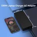 330W/400W Laptop Charger Compatible with MSI Titan 18 HX AI A2XWJG Titan GT77 HX 13VI A2X CreatorPro X18 HX A14V Vector A18 HX A9WIG 17HX Stealth 18 HX AI Raider 18 HX GE76 Power AC Adapter