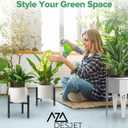 Plant Stand Indoor Adjustable, Metal Modern Indoor Plant Stand, Heavy Duty Plant Stands Outdoor Corner, Stable Plant Holder, Fits 8 to 12 Inches Pots, Black, 1 Pack, Pot & Plant Not Included