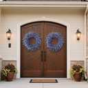 32" Lavender & Eucalyptus Wreath for Front Door, Porch, Window - Large Artificial Greenery Outdoor Wreath for Home, Farmhouse Decor - Spring, Summer, Fall, All Seasons (Purple)