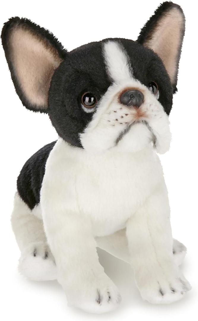 Bearington Collection Lil' Oliver The French Bulldog Stuffed Animal, 6 Inch Boston Terrier Dog Stuffed Animal