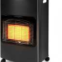 Propane Patio Heater, 18,000 BTU Foldable Outdoor Propane Heater with LP Regulator, Portable Gas Heaters for Camping, Garage, Porch and Backyard