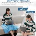 L'AGRATY Weighted Lap Pad 7lb: Small Weighted Blanket for Adults - Cooling Portable Travel Blanket for Relaxation Sleeping - Washable All-Season (29" x 24")