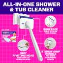 Mr. Clean Magic Eraser Shower & Tub Scrubber, Bathroom Cleaner, All in One Bathroom Cleaner, Lemon Starter Kit, 2 Scrubber, 5 Foaming Magic Erasers, 1 Whole Home Extra Durable Magic Eraser