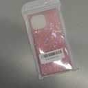 BANAILOA Compatible with iPhone 16 Pro Max Case Rectangle for Women,Luxury Sparkle Colorful Shell Protective Soft Slim Girly Cover Designed for iPhone 16 Pro Max - 6.9 inch (Pink Shell)