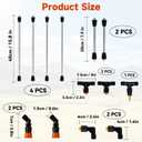 4 Nozzles Metel Boom Wand with 1/4" and 3/8" Brass Fitting, Sprayer Boom Equipped with Two Types Nozzles, Durable Metal Rods, Wide-Coverage Agricultural & Lawn Spray Attachment for Tractors/UTVs
