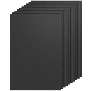 KAITELA Pack of 5ABS Plastic Sheet 8" x 12" x 0.060" Thick, Black Moldable Flexible Thermoplastic Panel 1/16" Thick (1.5mm) for Craft Projects, Robotics Competitions - Textured & Smooth Surface