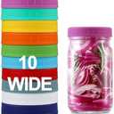 10 Pack Plastic Wide Mouth Mason Jar Lids for Ball, Kerr and More - Multicolor Storage Caps for Mason Jars, Canning Jars - Leak-Proof, Dishwasher Safe & Food Grade