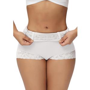 SHAPSHE Tummy Control Shapewear Shorts Fajas Colombianas Moldeadoras Compression Underwear Flat Tummy Butt Lifter Panties (Small, White)