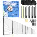 100 FT Baseball Fence with Foul Poles 5 FT Tall Portable Netting Fence System with Anchors | Mini Baseball & Softball Field for Backyard | Easy Setup