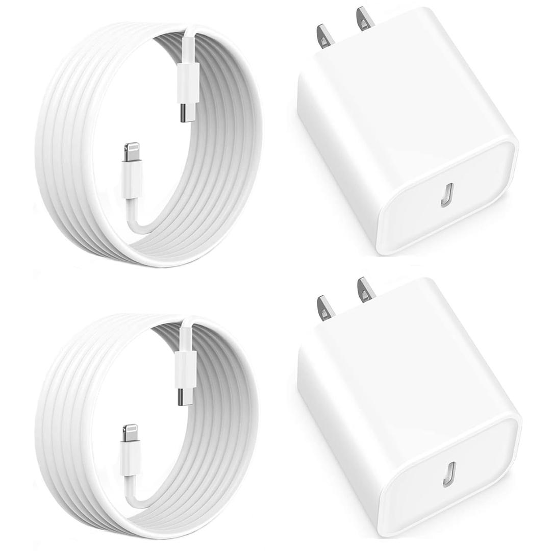 iPhone Fast Charger,[Apple MFi Certified] iPhone Charger Fast Charging Apple Wall Charger Block 6FT USB C Lightning Cable Cord Type C Adapter for iPhone 14 Pro Max/13/12 Mini/11/10/XS Max/XR/X/8/7/SE (White)