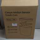 Cesun Motion Sensor Trash Can, 5 Gallon Automatic Bathroom Garbage Can with Lid, Touchless Smart Plastic Slim Wastebasket for Bathroom, Office, rv, Bedroom, Living Room, White