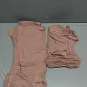 Womens Muslin Pajama Set 100% Cotton Double Gauze Linen Like Breathable Soft Button Up Loungewear Sleepwear PJ Set (Pink, L)