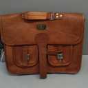 Cuero DHK 16 Inch Vintage Handmade Leather Messenger Bag Laptop Briefcase Computer Satchel Bag for Men & Women (16 Inch Medium)
