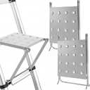 LEIFIDE 2 Pcs Ladder Work Platform  400 Lbs Heavy Duty Non-Slip Platform Tray, Stable Standing Surface for Painters, DIY & Home Projects  Quick Install, Space Saving, Fit for Most Ladder