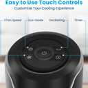 Senville 42" Oscillating Tower Fan for Bedroom, Remote, Bladeless, Quiet, 3 Modes, 7-Hour Timer, LED Display, Black