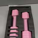 Adjustable Dumbbell Set of 2, 4 in 1 Free Weights Dumbbells Set for Women at Home, 5 lb Weights Dumbbells Set with Non-slip Comfort Handle for Home Gym Exercise Workout Training (Pink)