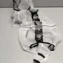 Olsa Dog Raincoat, Dog Hooded Slicker Poncho, 4 Legs Rain Jacket with Reflective Stripe, Transparent Water Proof Resistant Rain Snow Clothes for Small Medium Large (XL, White)