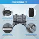 ZELUS Weighted Vest, 12lb Weight Vest with Reflective Stripe for Workout, Strength Training, Running, Fitness, Muscle Building, Weight Loss, Weightlifting, Grey(12lb)