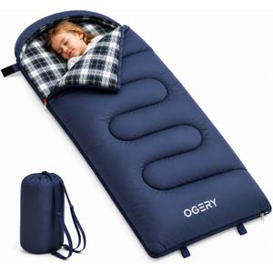 Kids Sleeping Bag for Camping, 3 Season Toddler Sleeping Bag, Single