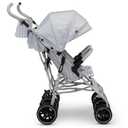 GAP babyGap Classic Side-by-Side Double Stroller - Lightweight Double Stroller with Recline, Extendable Sun Visors & Compact Fold - Made with Sustainable Materials, Grey Stripes