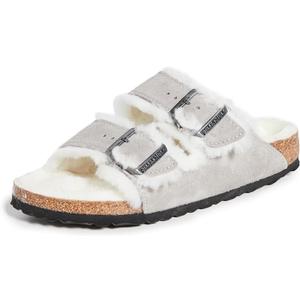 Birkenstock Arizona Shearling Stone Coin,Size 40