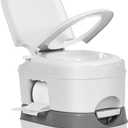 YITAHOME 6.34 Gallon Portable Toilet for Camping, RV Travel Porta Potty Leak-Proof with Press Flush Pump, Paper and Detergent Collection, Rotating Spout for Adults, Boating, Hiking, Trips