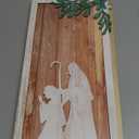 Soaoo Set of 3 Christmas Wooden Nativity Scene Wall Decor Farmhouse Religious Christian Christmas Decor Rustic Catholic Jesus Nativity Wall Art for Shelves Tables Xmas Decorations Indoor