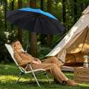 Patio Umbrellas 360 ° Adjustable Beach Chair Umbrella with Clamp UPF 50+ Clip On Chair Umbrella Sun Shade for Outdoor Beach, Patio, Wheelchair, Camping Chairs and Golf Carts