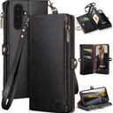 XcaseBar Compatible with Samsung Galaxy A17 5G Wallet case with Zipper Credit Card HolderRFID Blocking,Flip Folio Book PU Leather Phone case Shockproof Cover Women Men for Samsung A17 case Black