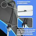 16FT Dome Trampolines Canopy Cover, Heavy Duty 600D Oxford Cloth, Grey Curved Roof Design Prevents Water Pooling（Only Cover (16Ft)