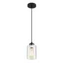 CAFULAM Modern Black Farmhouse Pendant Light with Glass Shade,Industrial Pendant Lighting, Adjustable Hanging Light Fixtures, Farmhouse Pendant Lighting