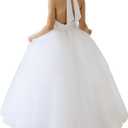 Flower Girl Dresses Wedding Satin Dresses Princess Birthday Party Prom Dresses 5-6Y