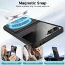 Goton Magnetic for Z Flip 7 Case [Hinge Protection][Screen Protector][Compatible with MagSafe] Anti-Scratches Shockproof Hard PC Anti-Slip Texture Phone Cover for Samsung Galaxy Z Flip 7 Black