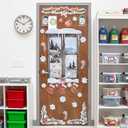 Fun Express Red & Green Christmas Door Decorating Kit - Festive Holiday Decor for Christmas Parties Family Gatherings Holiday Events & Seasonal Celebrations - Includes Ornaments Stickers - 34 Pieces