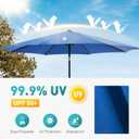 OLIXIS Patio Umbrella with Tilt and Crank Button & Sturdy Ribs Waterproof, Patio Table Umbrella Perfect for Poolside, Terrace, Beach and Outdoor Restaurant