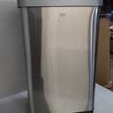 EKO Mirage-T 50 Liter / 13.2 Gallon Touchless Rectangular Motion Sensor Trash Can, Brushed Stainless Steel Finish