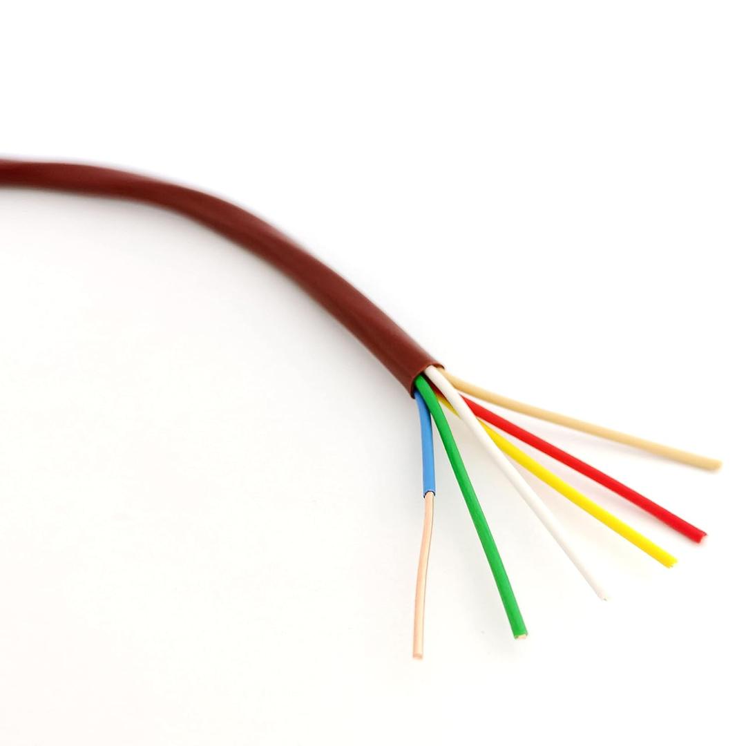 Thermostat Wire 18/6 18 Gauge 6 Conductor ETL 18-6 50 Feet Brown (18-6 Brown, 50Feet)