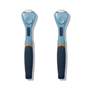 Dollar Shave Club | Razor Handle (2 Pack) Blue | Replacement Razor Blade Handles | Not Compatible with Other Razor Brands