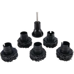 Performance Tool W80105 Wheel Hub Resurfacing Kit - Quick Rust Removal for Lug Studs and Rotors, Fits Power Drill, Includes Holder and 5 Pads