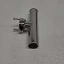 Stainless Steel Clamp on Fishing Rod Holder, 360 Degree Adjustable Fishing Pole Holder, Rail Mount Rod Holder for Rails 1-1/4 to 2