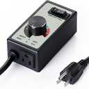 Midcvfrun Electronic Fan Speed Controller, 0-100% Variable Speed Adjuster for Inline Duct Fans Radon Fan Hydroponic Exhaust Fans Equipped 6 Long Cord