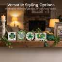 St. Patrick's Day Decorations | 6PCS St. Patrick's Day Tiered Tray Decor | Luck Shamrock Wooden Signs Irish Decor | Happy Saint Patricks Centerpiece for Home Table Shelf Party (Green)