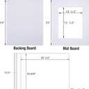 Falling in Art 5 Pack Acid Free 16x20'' White Picture Mats Board Show Kit for 11x14'' Pictures, 4-Ply Beveled Pre-Cut Photo Boards with Backing Board and Plastic Clear Bags