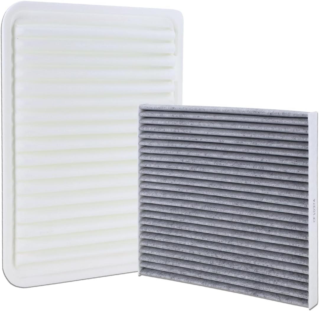 CA10163 Engine Air Filter and CF10374 Cabin Air Filter kit Compatible with 2005-2023 Toyota Tacoma L4 2.7L Replaces 17801-0C040 17801-YZZ04 87139-YZZ09 88508-04010