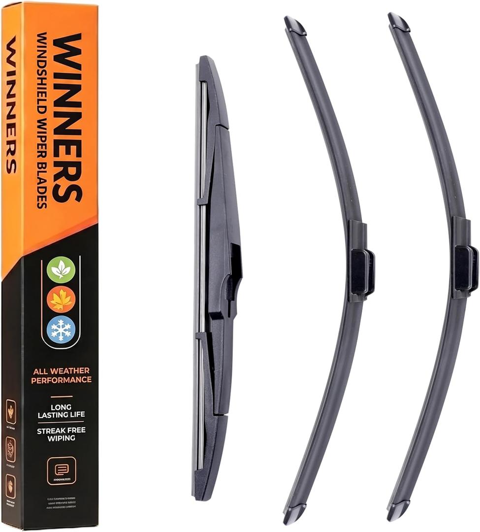 Windshield Wiper Blades for 2023 2024 2025 2026 Kia Sportage Front 26" + 18" and Rear 12", Fits All Trims Including Hybrid & Plug-in Hybrid, All-Season Beam Blades