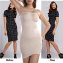 +MD Women's Strapless Shapewear Full Body Slip Seamless Targeted Firm Tummy Control Slip Under Dresses (S)
