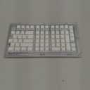 dagaladoo White Topographic keycaps Line Backlit keycaps Shine Through Keyboard Keys Side Printed Key caps Cherry Profile keycap Set for 61/64/66/68/71/75/84/87 Mechanical Keyboards 98key