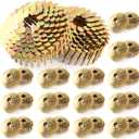 Roofing Nails 1-1/4" x .120 15 Degree Full Round Head Smooth Shank Galvanized coil Roofing Nails, 3600 Count, Wire Collated Coil for Roofing Nail Gun