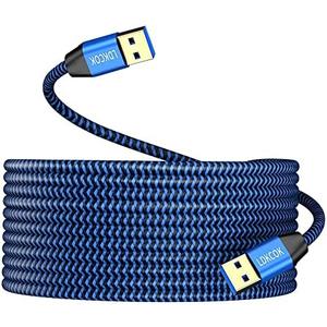 USB to USB Cable,Durable Braidedfor USB 3.0 Male to Male Type A to Type A Cable Data Transfer Compatible with Hard Drive, Laptop, DVD Player, TV, USB 3.0 Hub, Monitor, Camera, Set Up Box and More